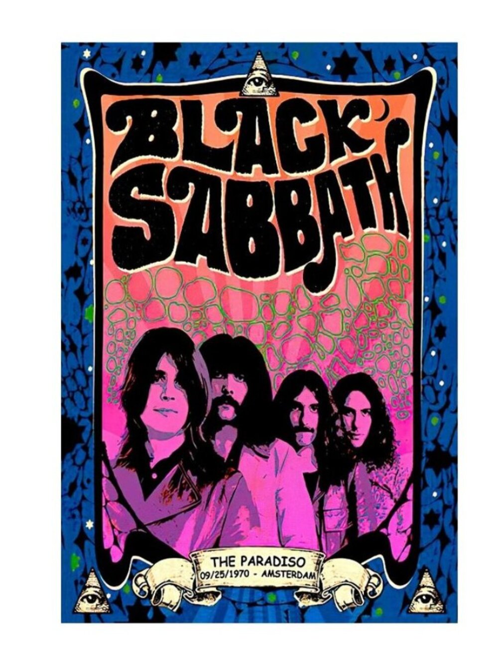 Black Sabbath Print Vintage Concert Poster Wall Art